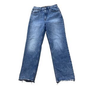 Abercrombie & Fitch Ultra High Rise Straight Jeans Women 26 2R Medium Wash Denim